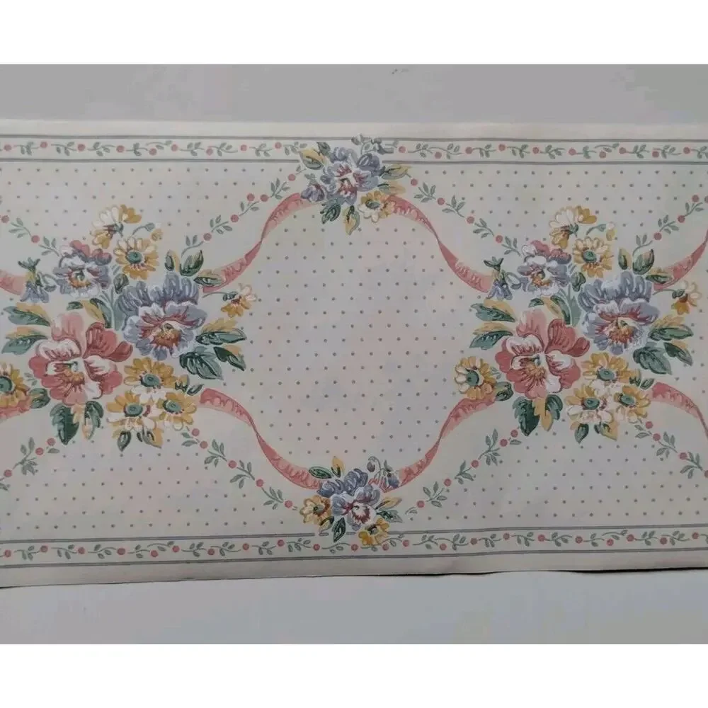 Imperial Pre-pasted Decorative Border - 5yds - Floral Ribbons